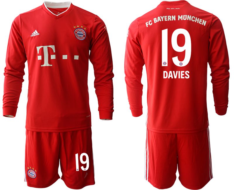 Men 2020-2021 club Bayern Munich home long sleeves #19 red Soccer Jerseys->bayern munich jersey->Soccer Club Jersey
